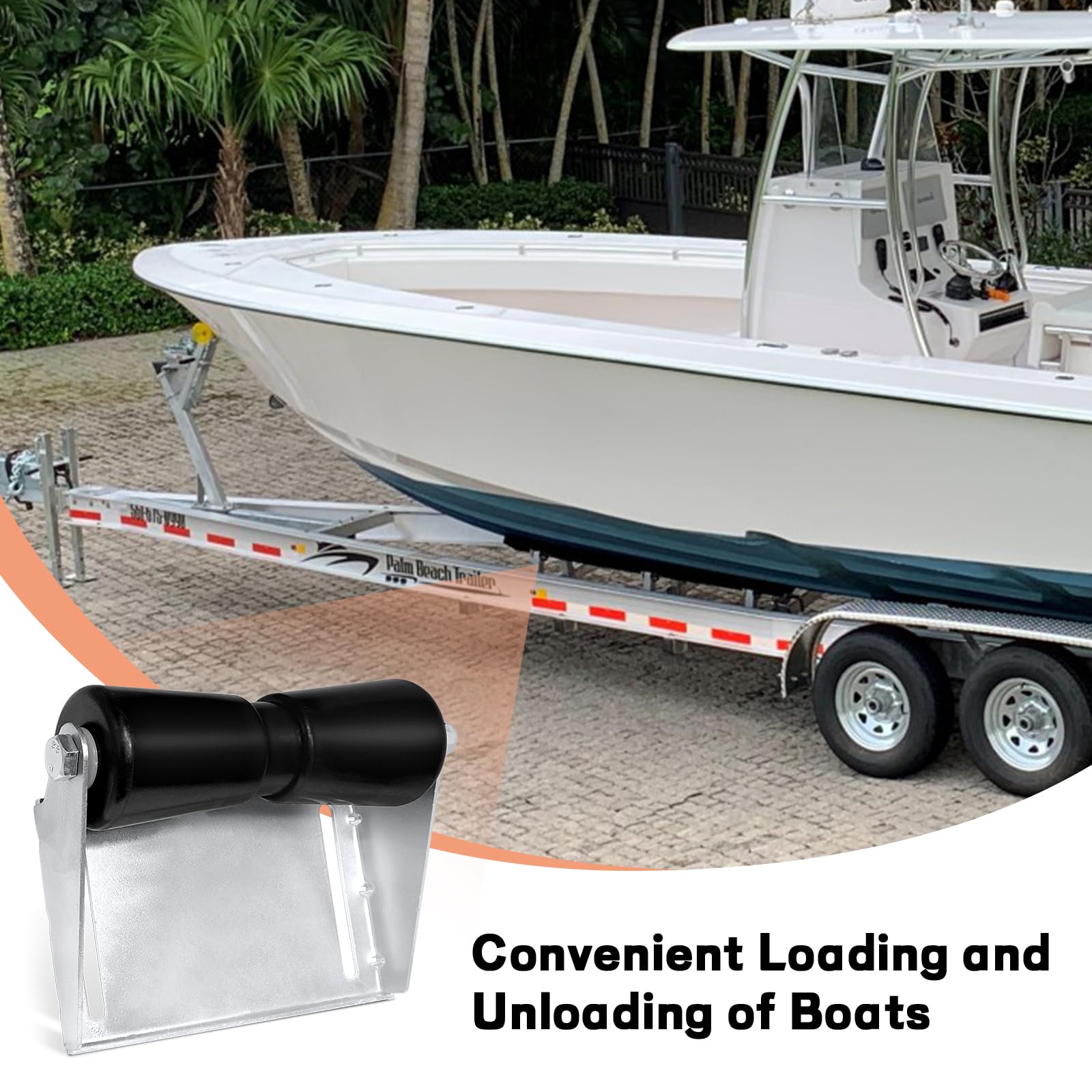 Boat Trailer Rollers with Brackets - Heavy Duty Galvanized Steel Keel Roller Assembly Kit for Boat Trailers | Includes Mounting Bolt & Roller Shaft | Perfect for Marine Transport, Boat Launching & Storage
