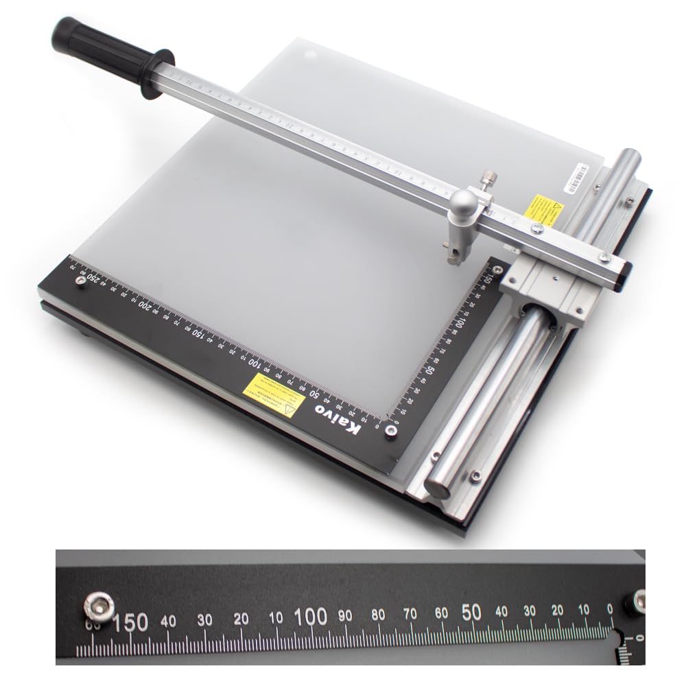 Premium Glass Cutter Tool - Manual ITO Glass Cutting Machine with Silica Gel Base (28x33cm, KVC370 Plus) for Laboratory, DIY Projects & Precision Glass Cutting - Ideal for Scientific Research, Crafting & Industrial Applications