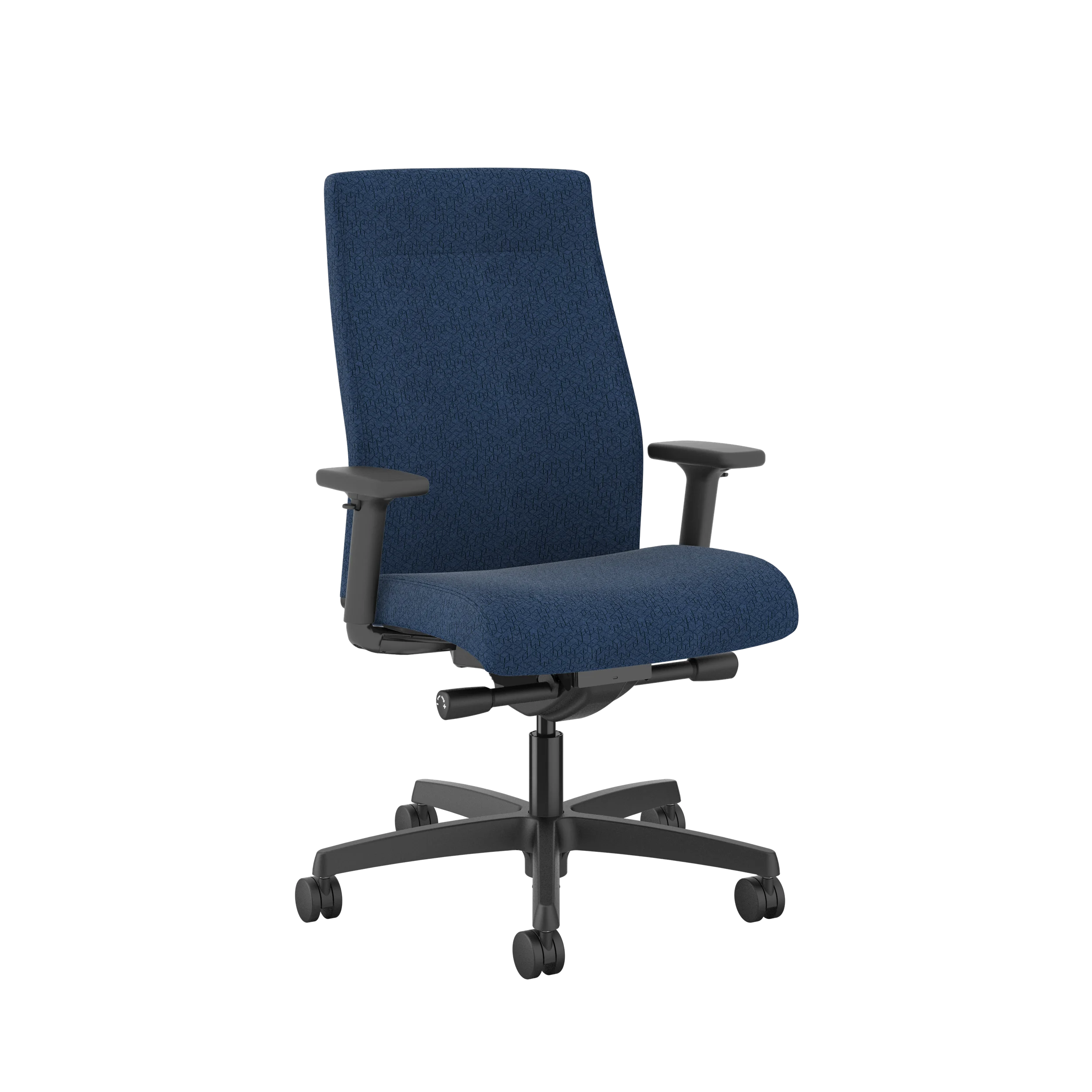 HON Ignition Upholstered Mid Back Office Chair - Ergonomic Mesh Task Chair with Adjustable Lumbar Support for Home & Office Workspace - Perfect for Long Hours of Computer Work and Video Conferencing