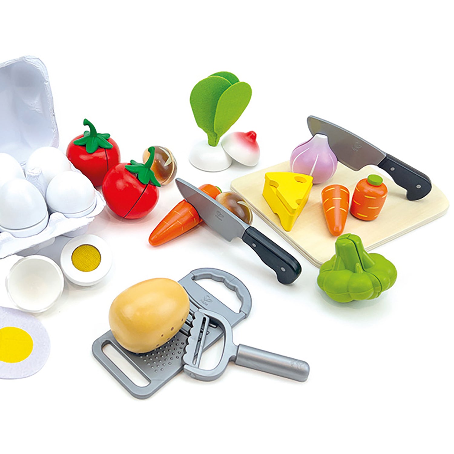 Beleduc XL Cooking Essentials Play Set with Vegetables - Pretend Play Kitchen Toys for Kids, Educational Role-Playing Games for Preschoolers | Perfect for Home, Classroom & Daycare Learning Activities