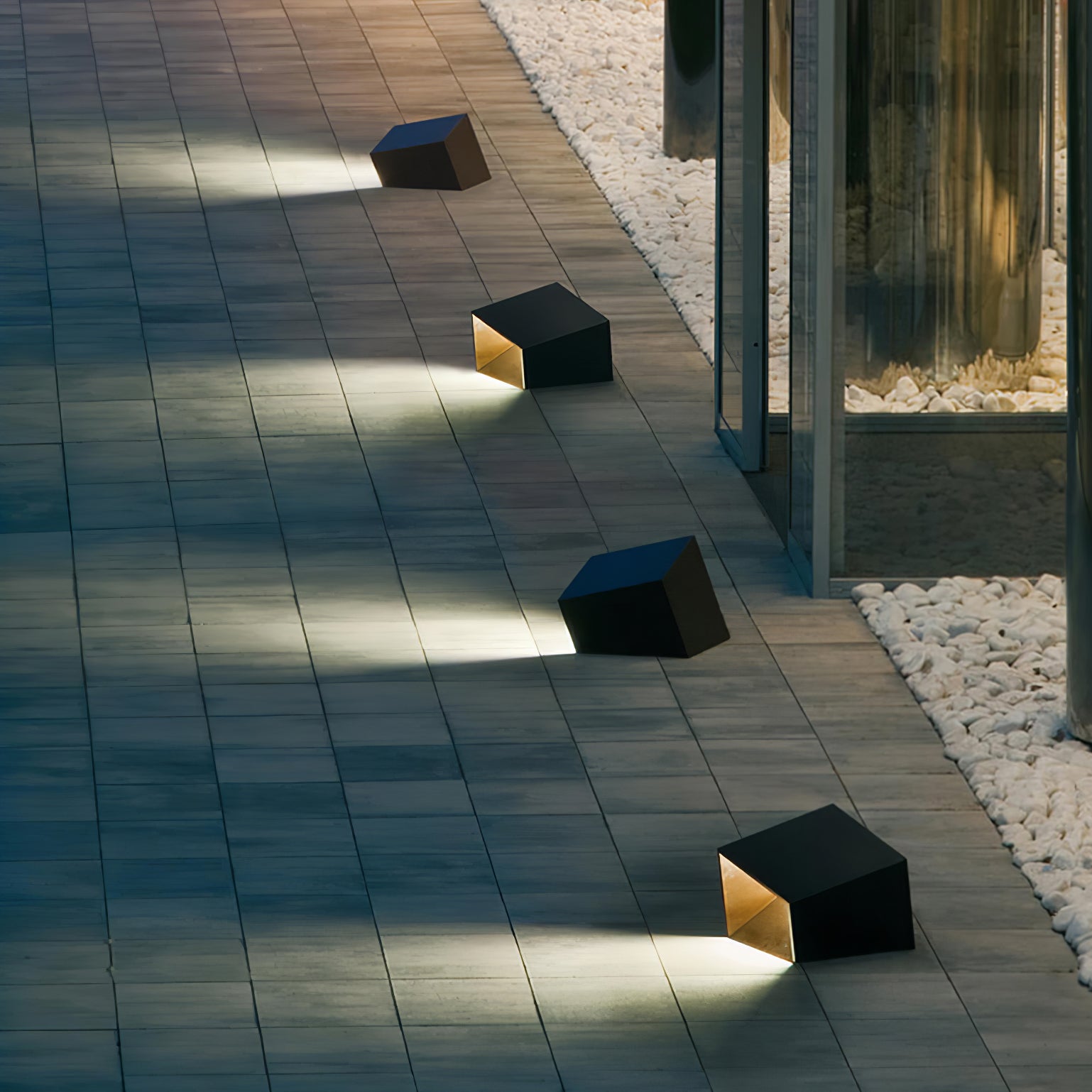 Solar Powered LED Cube Garden Lights - Waterproof Outdoor Decorative Lighting for Patio, Yard, Pathway & Landscape - Warm White & Cool White Options