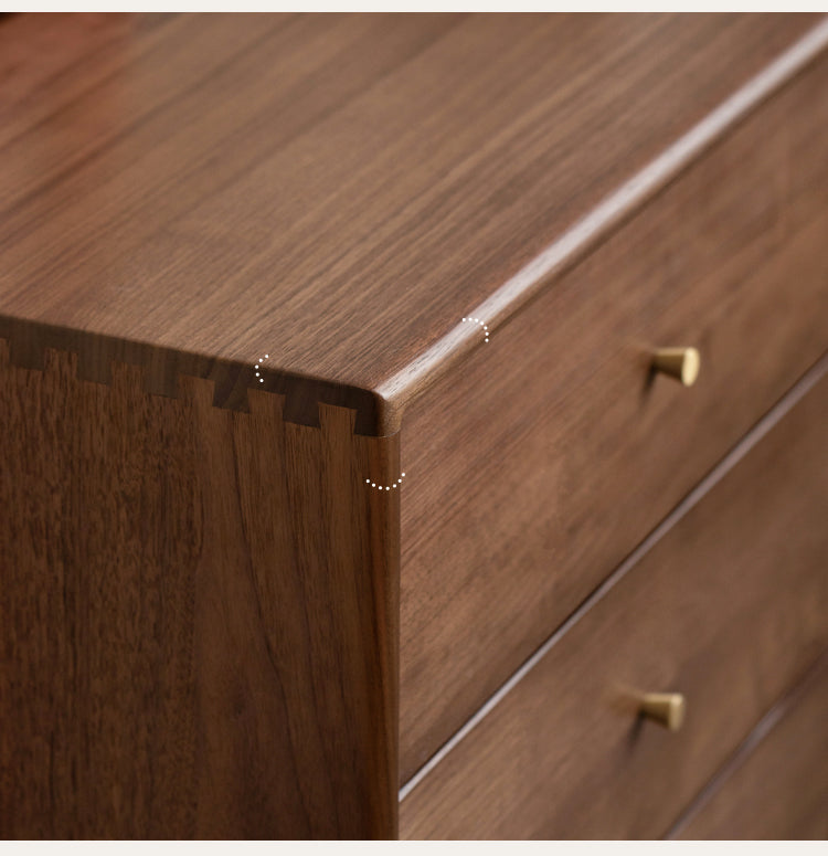Solid Black Walnut & Oak Wood Drawer - Modern Porch Cabinet for Outdoor Storage & Entryway Organization | Perfect for Patio, Deck, and Garden Decor