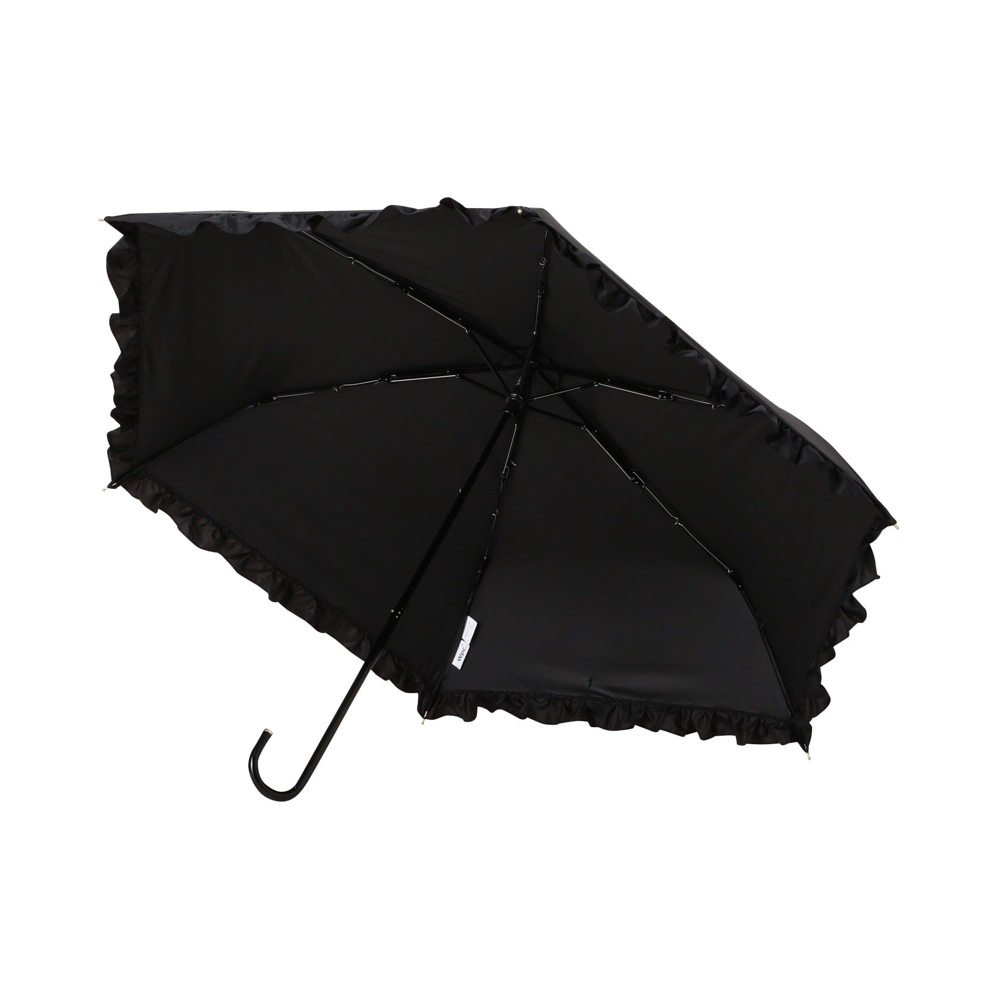 Classic Blackout Frill Folding Umbrella - 50cm Compact Windproof Travel Umbrella for Women & Men - Perfect for Rainy Days, Commuting, and Outdoor Events