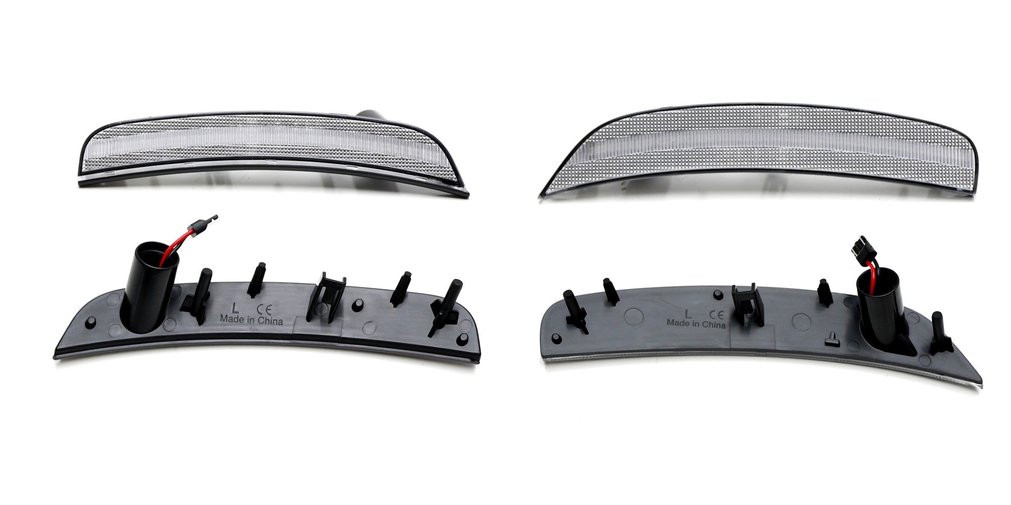Amber/Red LED Side Marker Lights for 2011-2019 Fiat 500 - Clear Lens, Waterproof, Easy Installation - Perfect for Night Driving & Enhanced Vehicle Visibility
