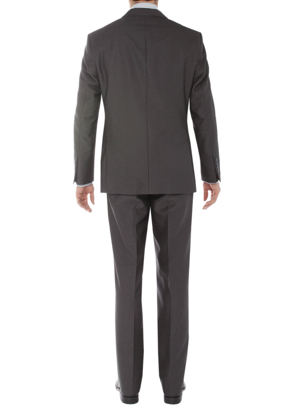 Salvatore Exte Men's Modern Fit Two-Button Sharkskin Suit Set - Jacket & Pants for Business, Weddings & Formal Events