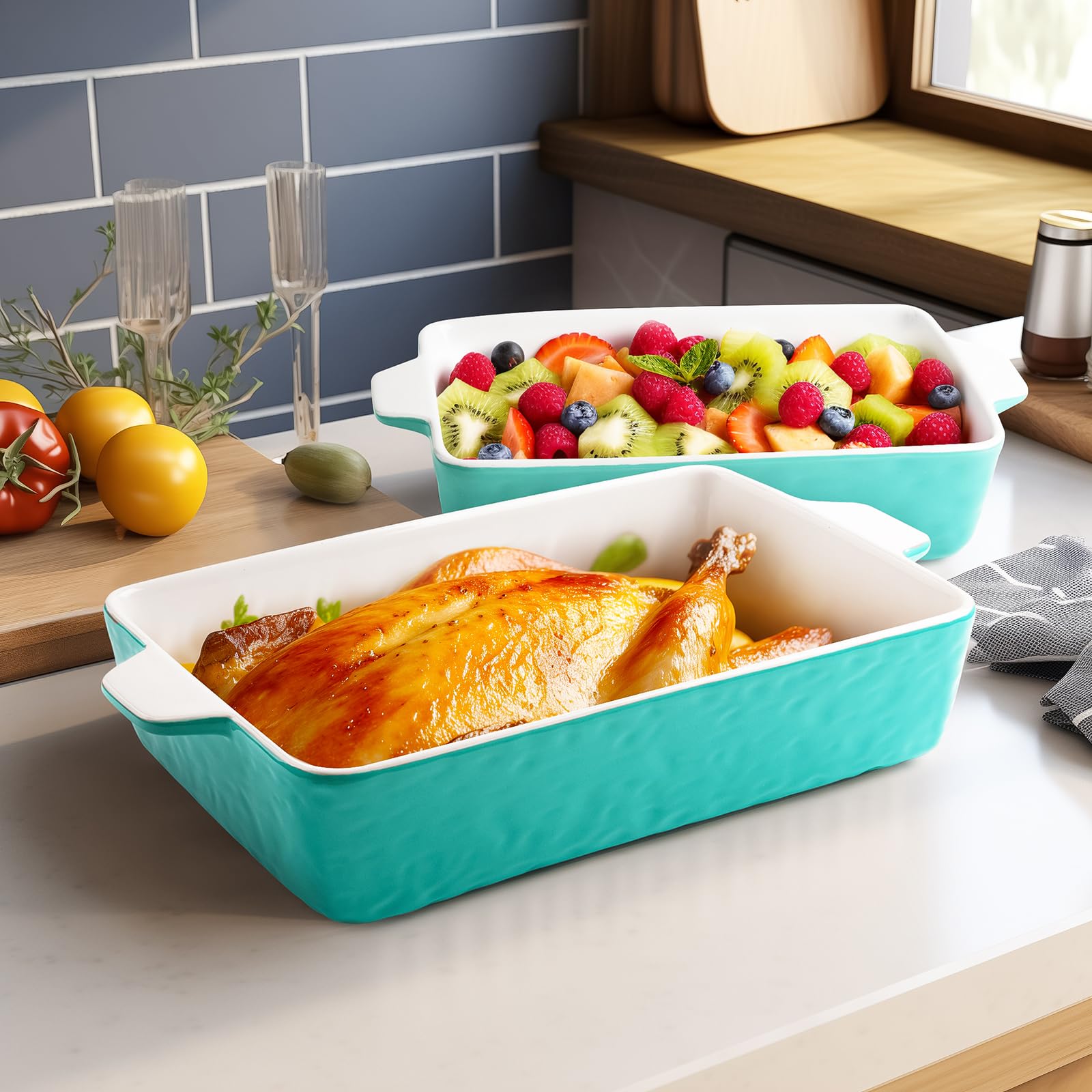 Ceramic Casserole Dish Set of 3 - 11.6