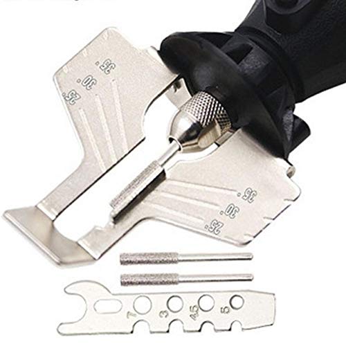 Electric Chainsaw Sharpener Attachment - Professional Chain Saw Tooth Grinding Tool for Outdoor Garden Maintenance | Compatible with Electric Grinders | Durable Abrasive Tool for Wood Cutting & Tree Trimming | Perfect for DIY Landscaping, Firewood Preparation & Forestry Work