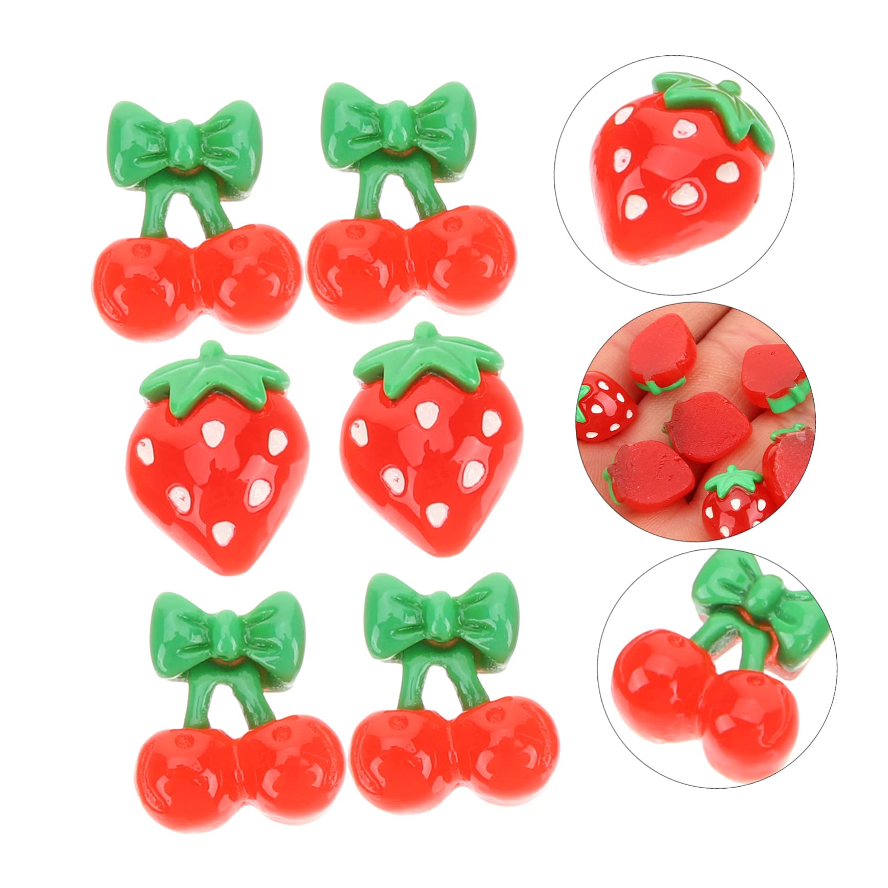 FOMIYES 60PCS Resin Fruit Nail Charms - Cute 3D Nail Art Decorations for DIY Manicure, Acrylic Nails & Gel Polish Designs | Perfect for Summer Nails, Bridal Party, Salon & Home Use