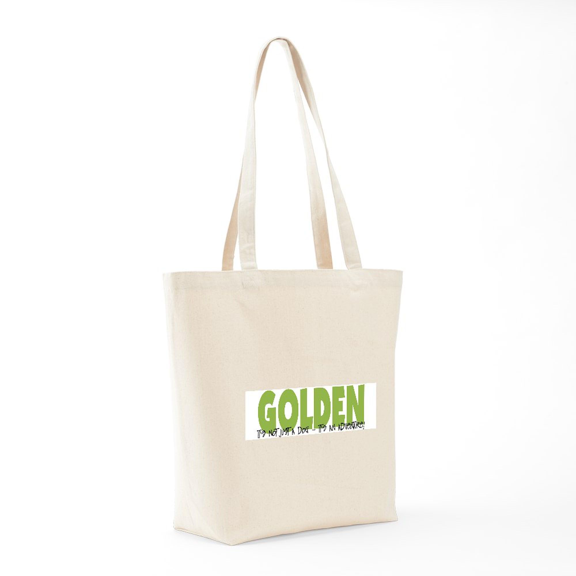 Golden IT's AN ADVENTURE Tote Bag - Natural Canvas Reusable Shopping Bag for Groceries, Beach & Daily Use | Eco-Friendly Cotton Tote with Unique Design