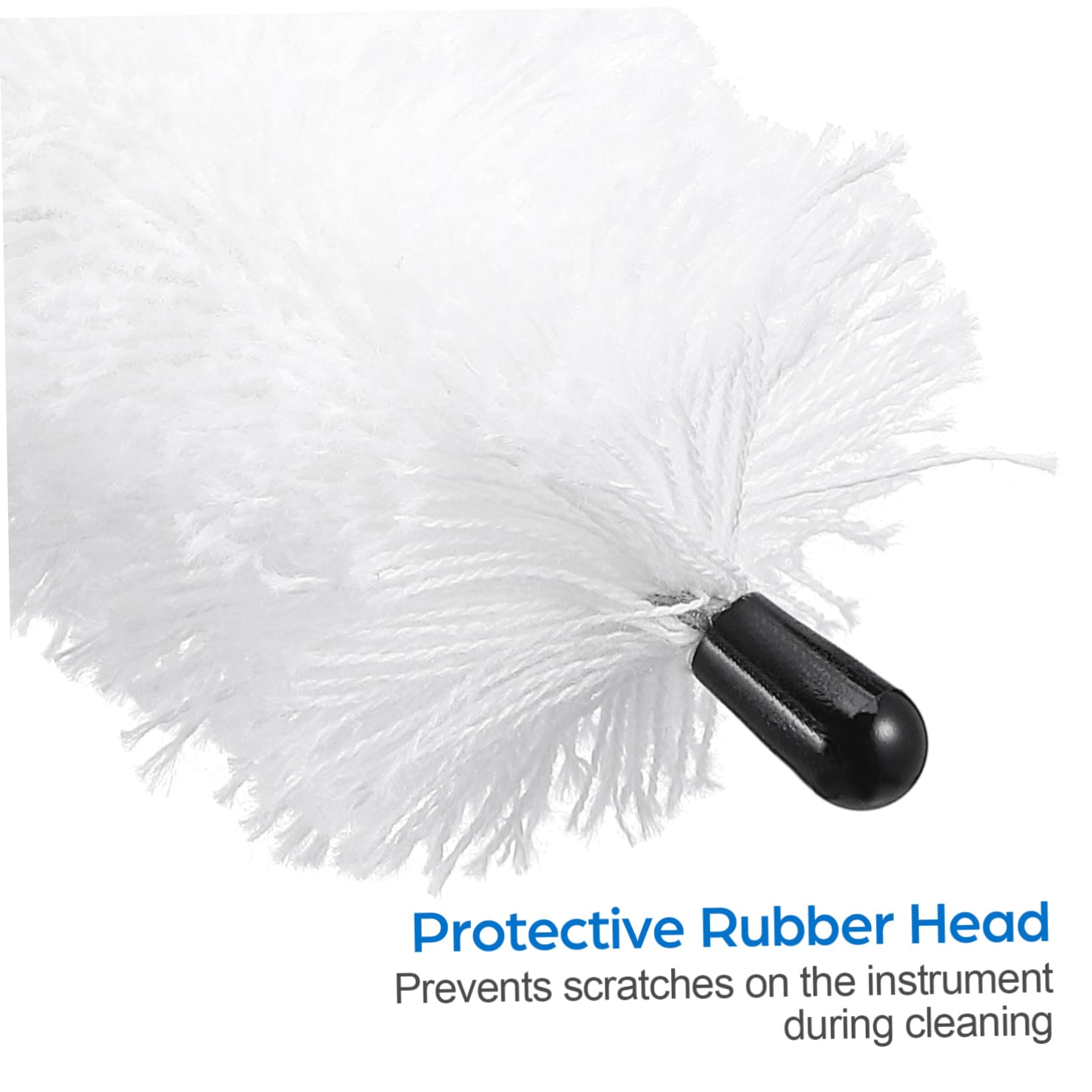VICASKY Flute Cleaning Kit - White Cotton Bore Brush & Rod for Flute Maintenance | Professional Flute Care Accessories for Musicians & Students | Perfect for Daily Cleaning & Instrument Protection
