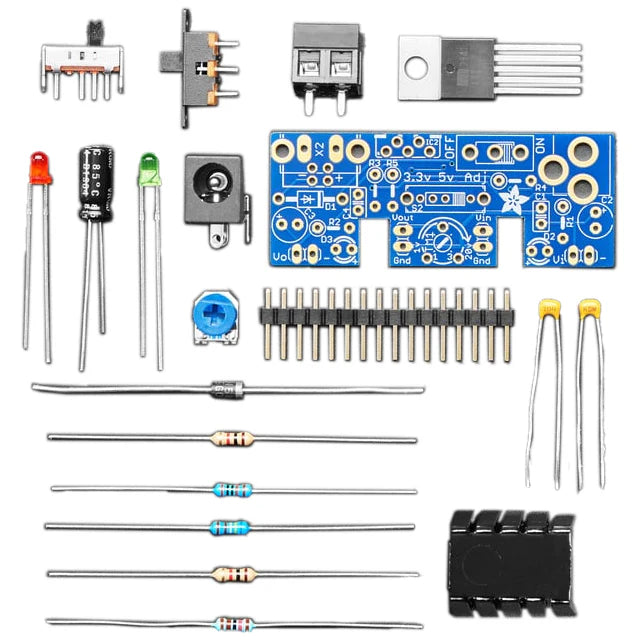 Adjustable Breadboard Power Supply Kit - 1.5V to 24V Variable Output for Electronics Projects | Perfect for Arduino, Raspberry Pi & DIY Circuits