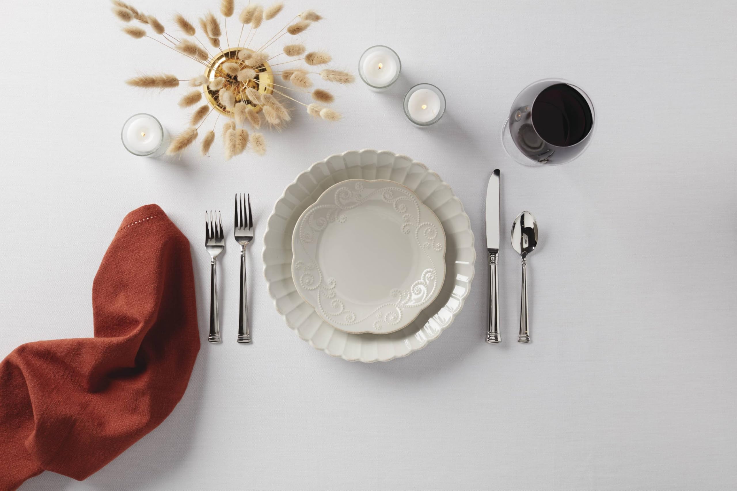 Lenox Eternal 20-Piece Stainless Steel Flatware Set - 3.20 LB Heavyweight Cutlery - Elegant Metallic Finish - Perfect for Dinner Parties, Weddings & Formal Dining