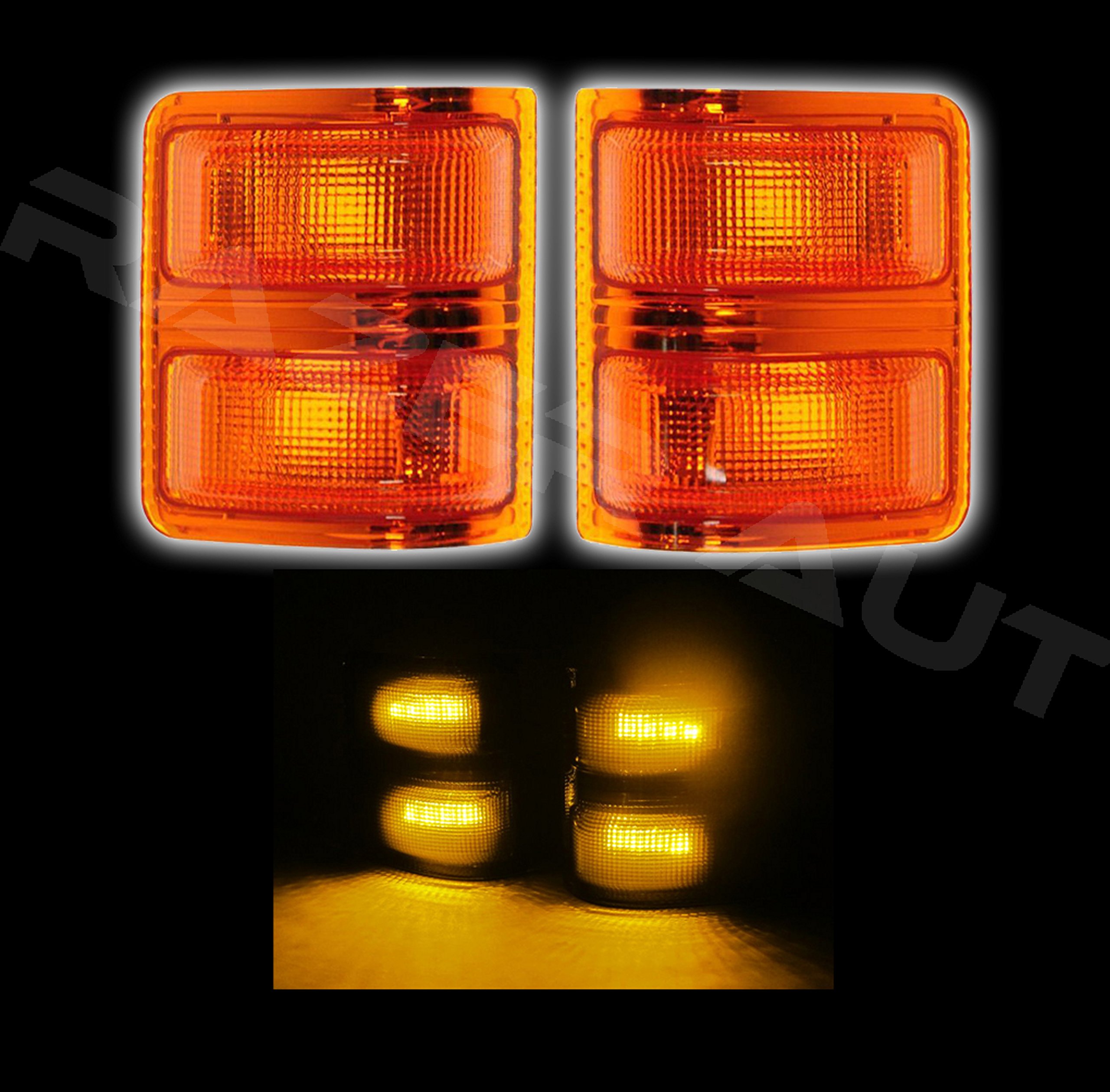 08-15 Ford F250 F350 F450 F550 Super Duty LED Mirror Lights - Yellow Lens & Black Base with Amber LEDs | Durable Side Mirror Lights for Enhanced Night Visibility & Off-Road Safety