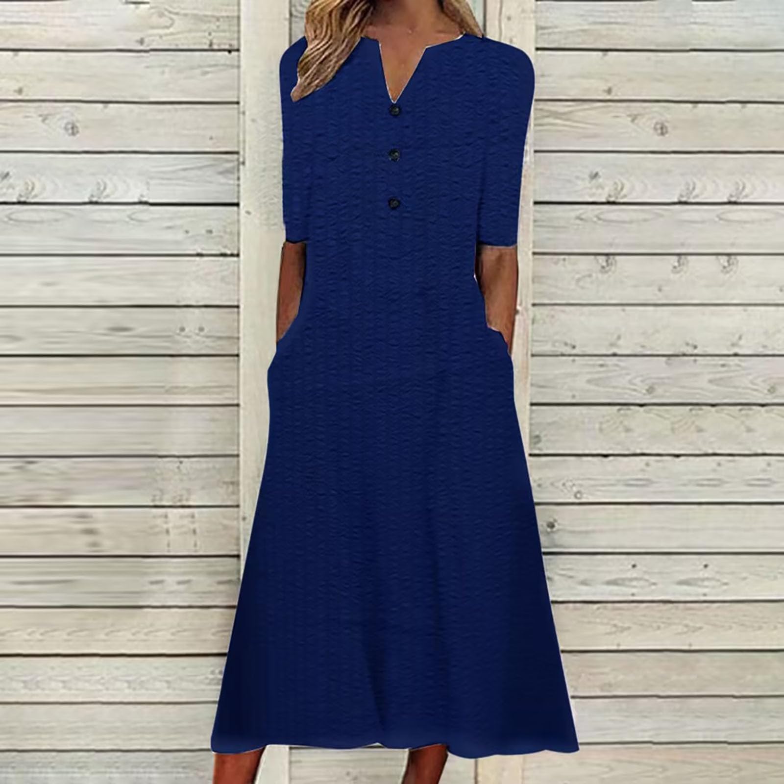 Boho Dresses for Women 2024 - Floral Summer Maxi Dresses with Pockets, Plus Size Casual T-Shirt Dresses | Perfect for Beach Vacations, Music Festivals & Everyday Boho Chic Style
