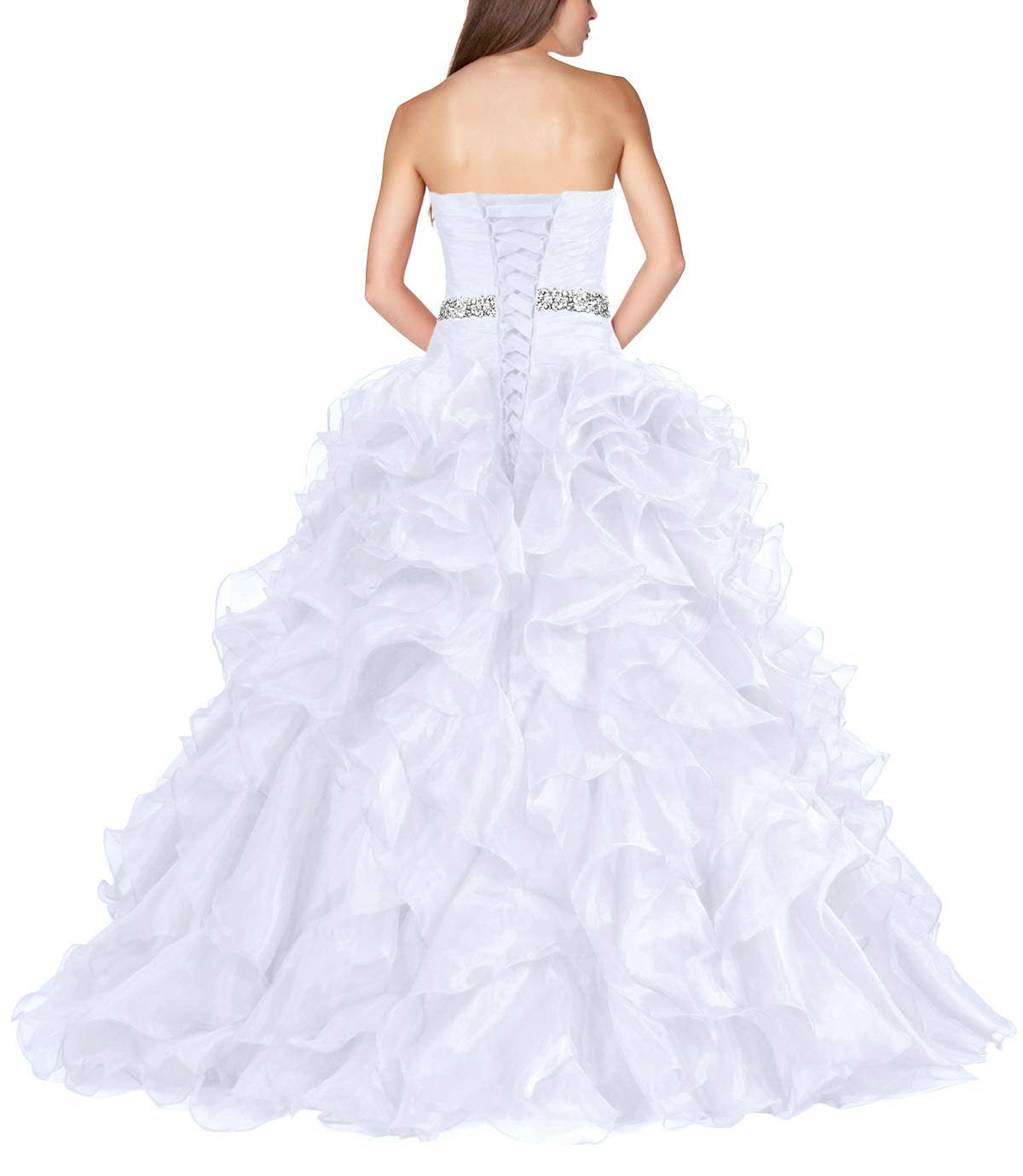 Elegant Women's Ball Gown Quinceanera Dress with Ruffles - Perfect for Prom, Sweet 16, Homecoming & Formal Events