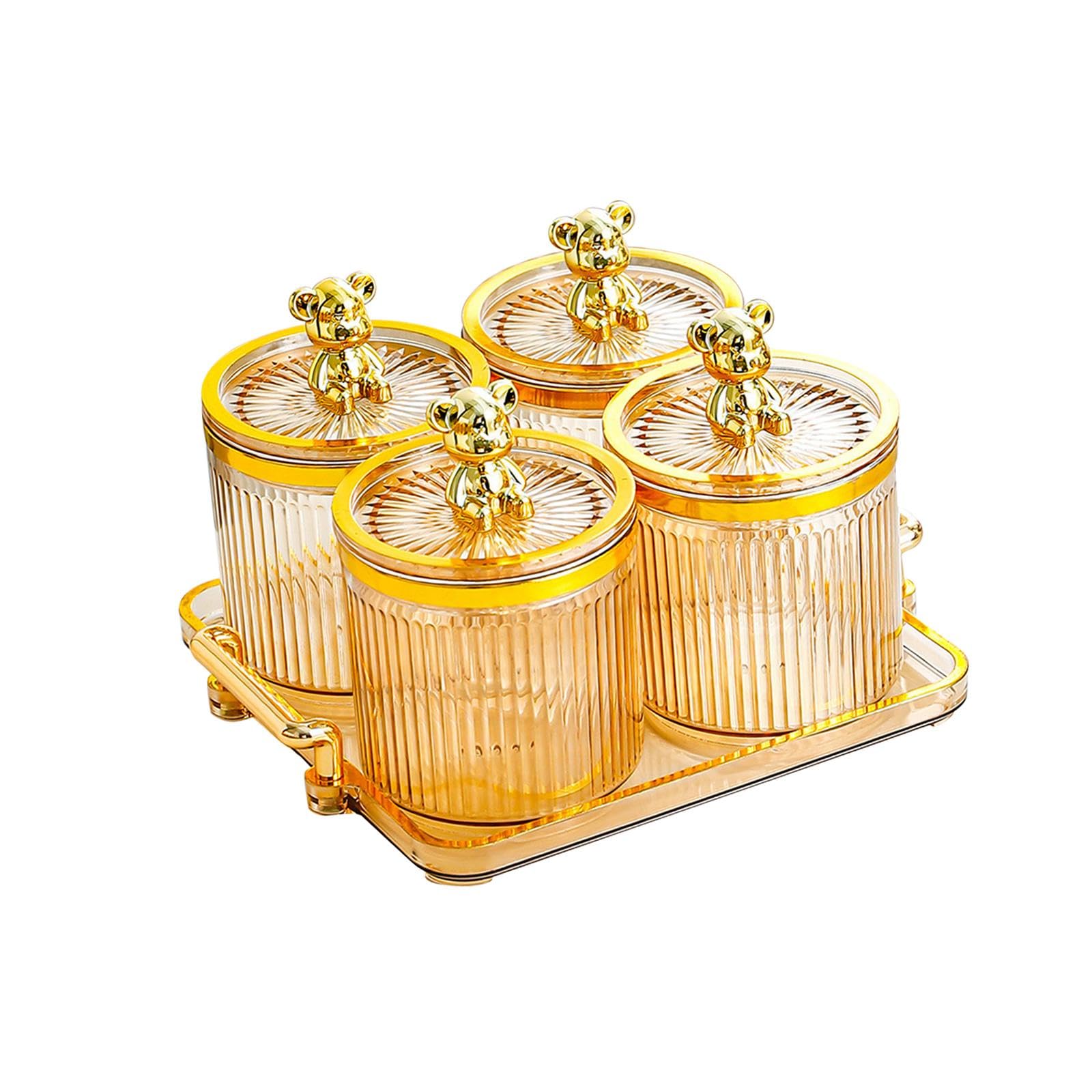CALANDIS® Gold Divided Dried Fruit Dish - Modern Nordic Style Serving Tray for Nuts, Snacks, and Wedding Party | Elegant Kitchen Fruit Plates Set (1 Set) - Perfect for Entertaining, Holiday Gatherings, and Home Decor