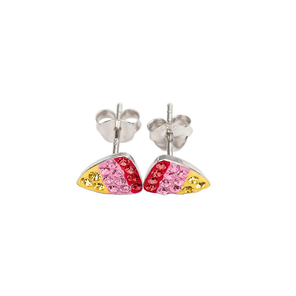Candy Corn Crystal Stud Earrings - Sparkling Halloween Jewelry for Women | Perfect for Costume Parties, Trick-or-Treating & Fall Festivals