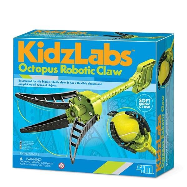 4M Kidzlabs Octopus Robotic Claw - STEM Educational Science Toy for Kids Ages 8+ | Build Your Own Robotic Hand | Fun Learning Activity for Home & Classroom Science Projects