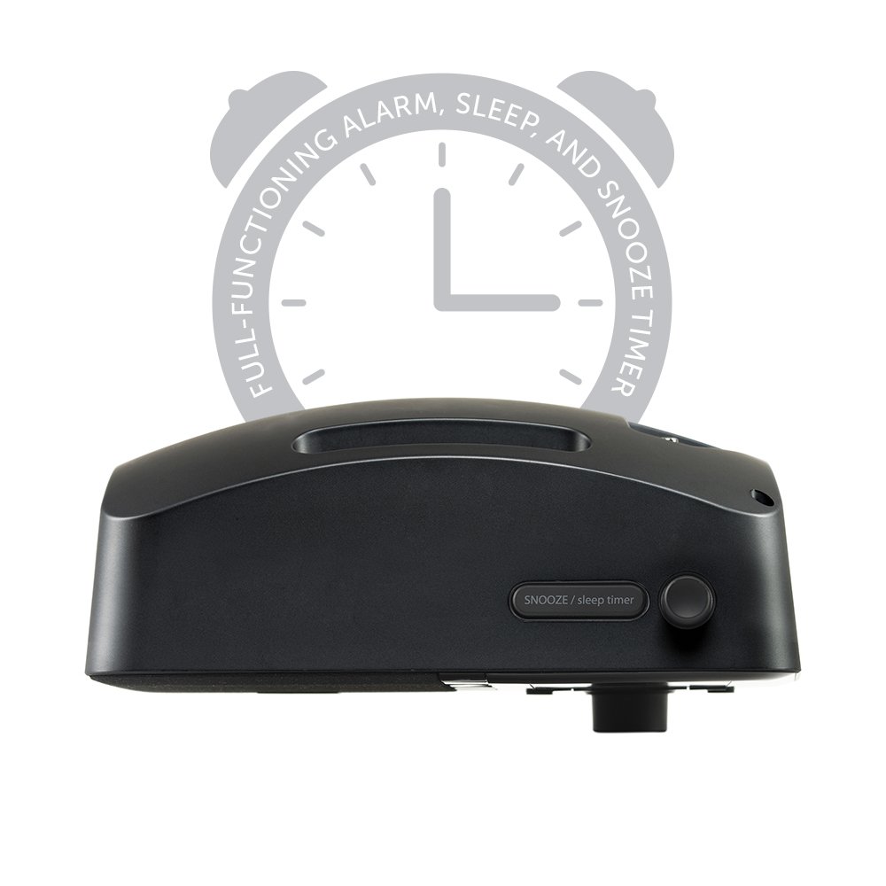 Grace Digital Mondo Elite Smart Internet Radio with Bluetooth & Wi-Fi - 7-Day Alarm Clock, No Microphone (Black) - Perfect for Bedroom, Office, and Kitchen Use