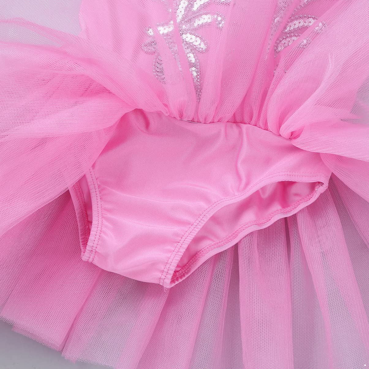 Girls Swan Lake Ballet Tutu Dress with Sequins - Dance Leotard Costume Set Includes Fingerless Gloves & Hair Clip | Perfect for Ballet Recitals, Dance Performances & Themed Birthday Parties