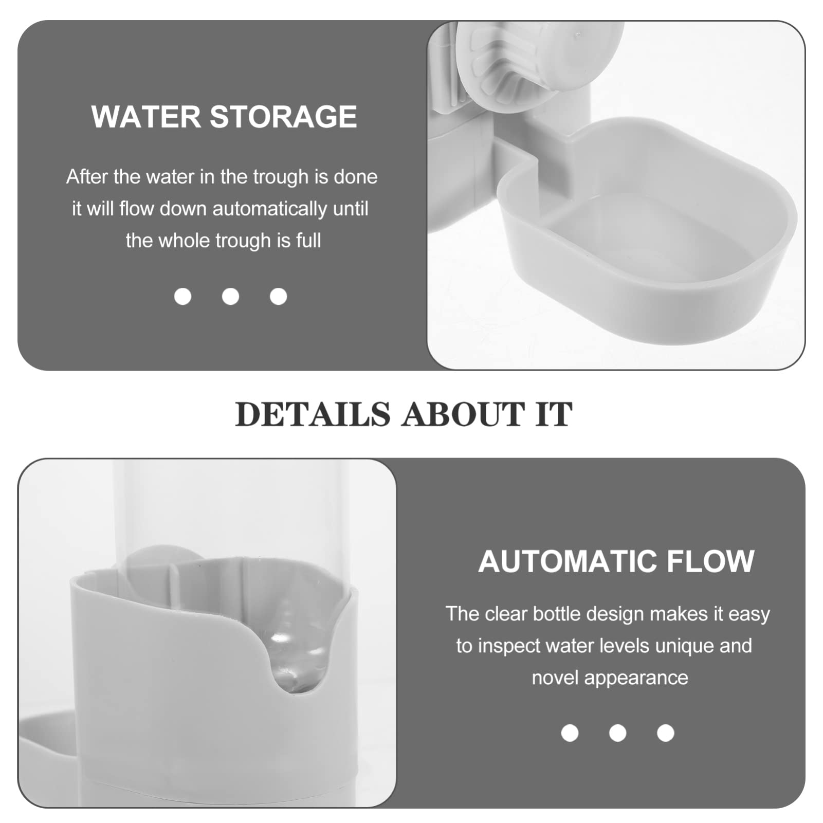POPETPOP Portable Dog Water Bottle - Leak-Proof Pet Water Dispenser for Cats and Dogs, Ideal for Outdoor Walks, Hiking, and Travel