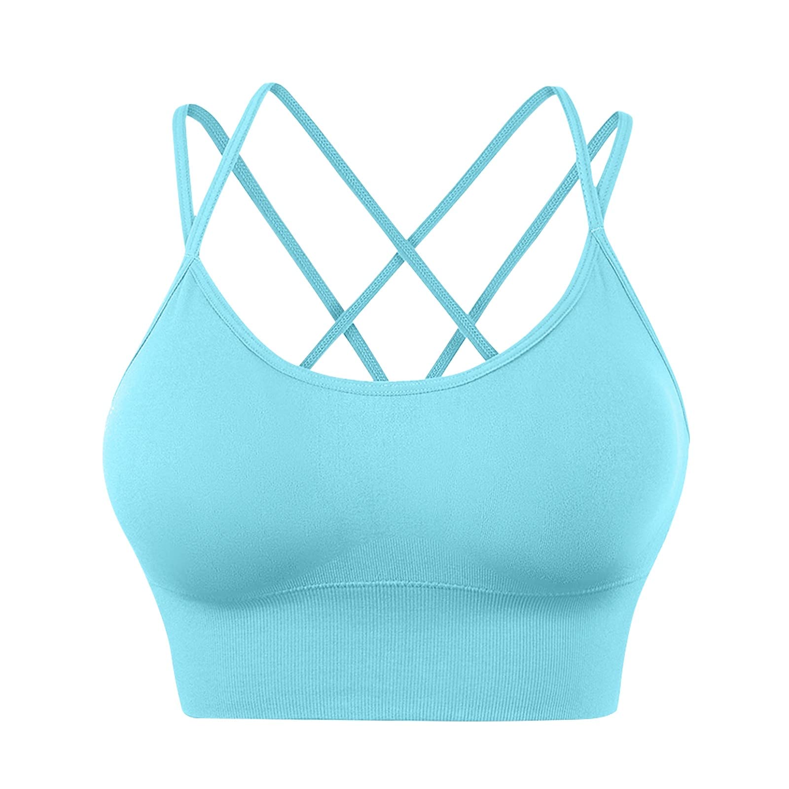 High Impact Sports Bras for Women - Cross Back Padded Workout Bra with Non-Removable Pads | Running, Gym, Yoga & High-Intensity Training