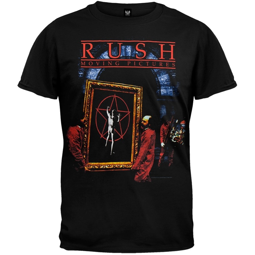 Rush Moving Pictures Album Vintage T-Shirt - Medium Black - Classic Rock Band Merch for Concerts & Casual Wear