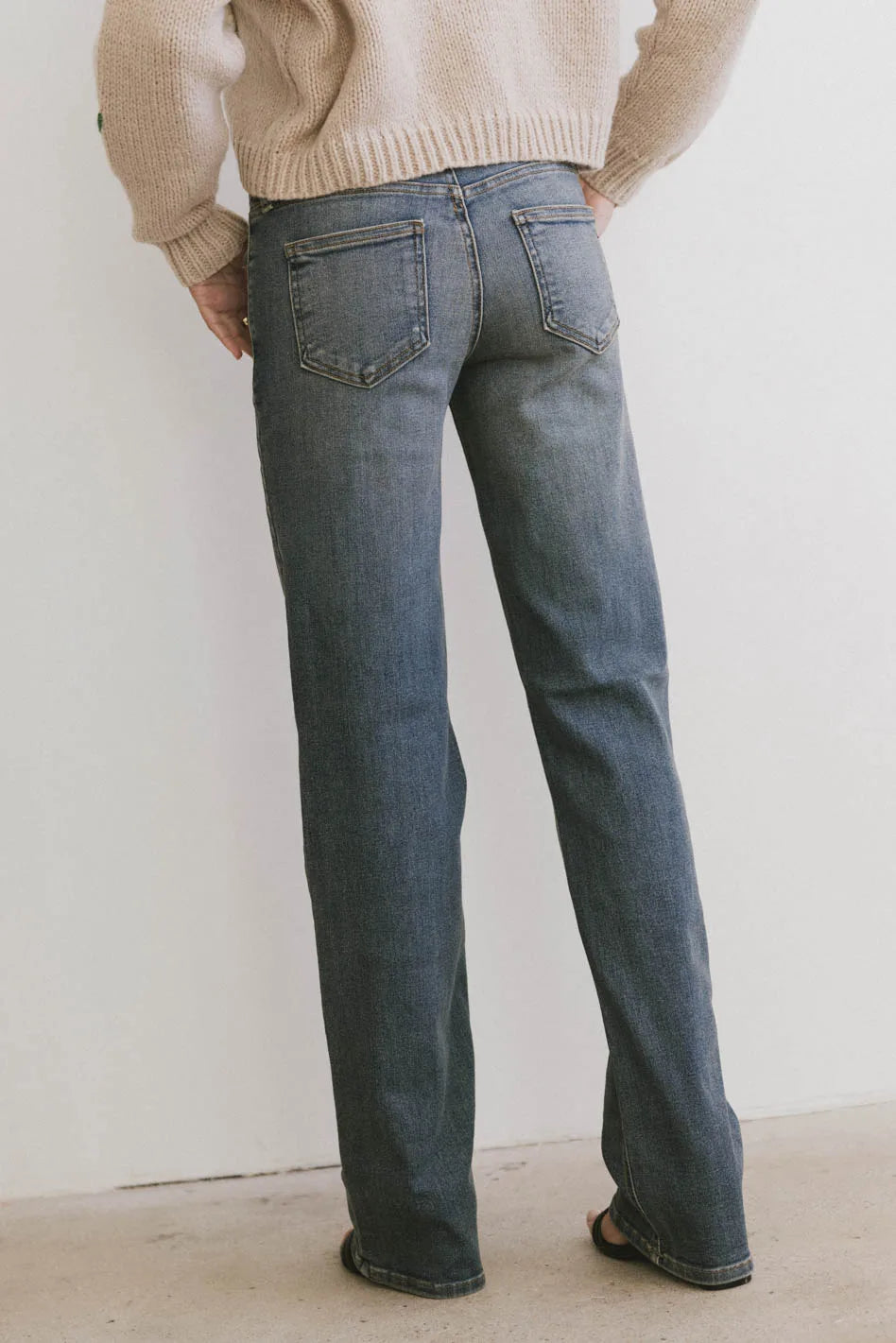 Alicia Women's Straight Leg Jeans - High Waist Slim Fit Denim Pants for Casual Wear & Everyday Outfits