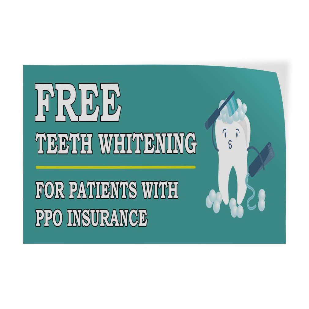 Dental Safety Sign Decal Stickers - Multiple Sizes (36x24 Inches) - Industrial Vinyl Labels for Teeth Whitening & Health Care - Perfect for Dentist Offices, Clinics & Medical Facilities