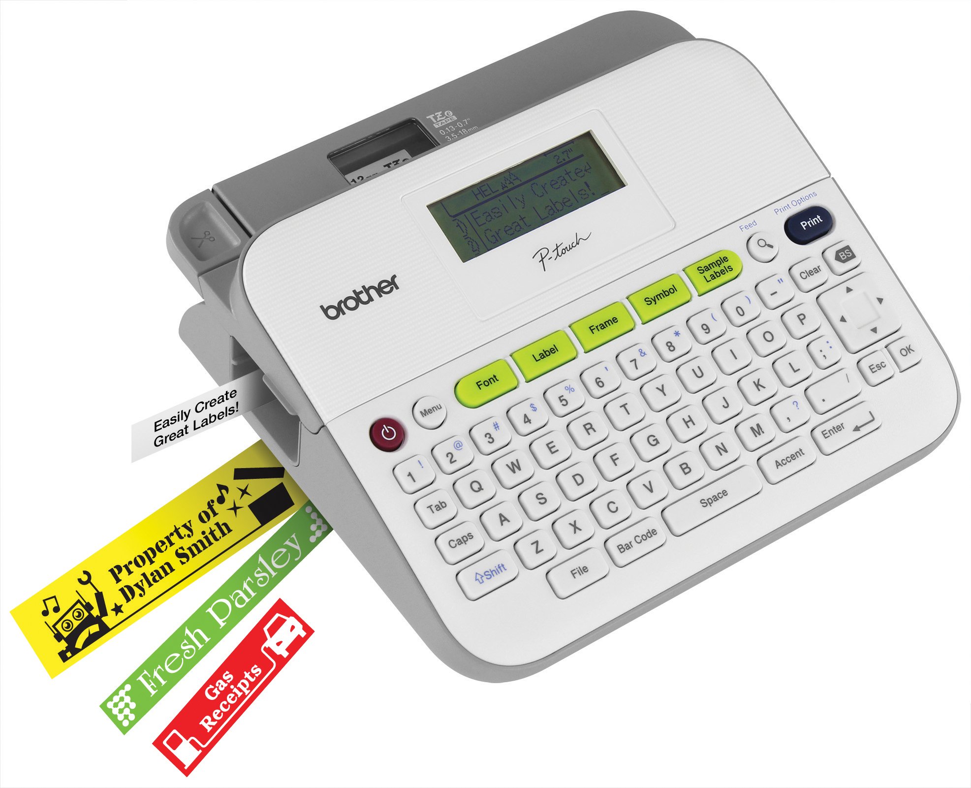 Brother P-Touch PTD400AD Monochrome Label Maker with QWERTY Keyboard | AC Adapter Included | Easy-to-Use Labeling Machine for Office, Home & Warehouse Organization | Create Multiple Line Labels for Files, Storage Boxes & Equipment