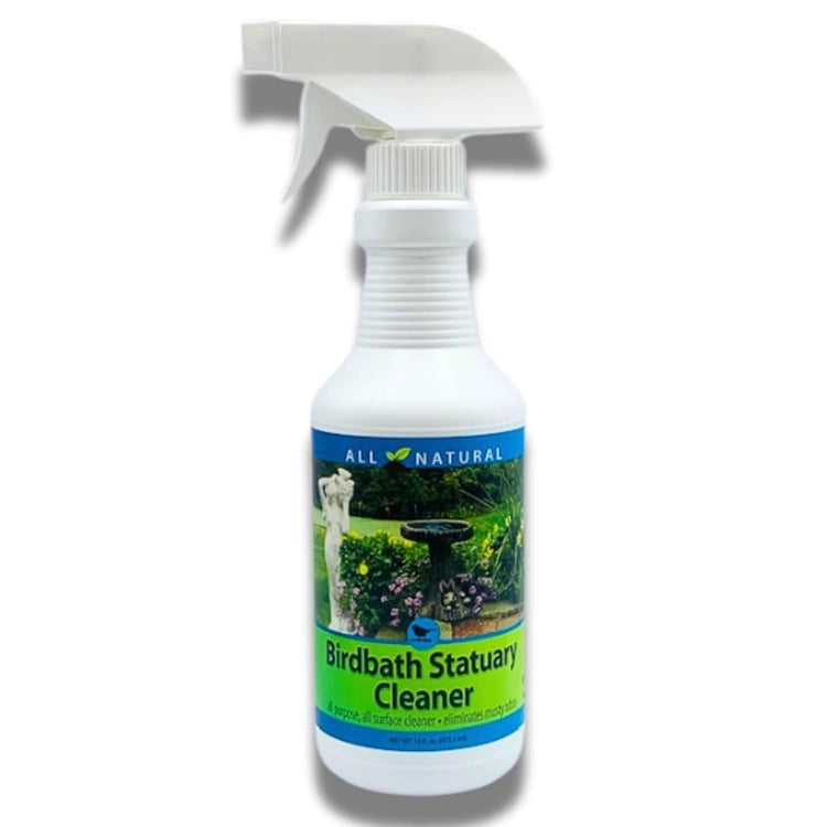 16 oz Birdbath Statue Cleaner - Safe & Effective Outdoor Garden Statue Cleaner for Bird Baths, Fountains & Yard Decor - Removes Algae, Dirt & Mineral Deposits