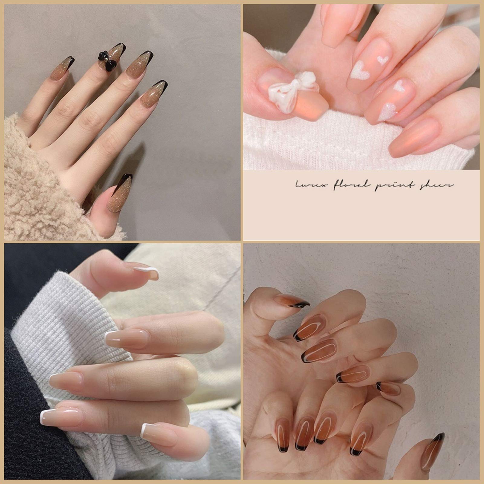 FANTESI 200 Pcs Extra Long Straight Square Nail Tips - Clear C Curve Full Cover Acrylic Fake Nails for Salon & DIY Nail Art | Perfect for French Manicure, Wedding, Party & Everyday Wear