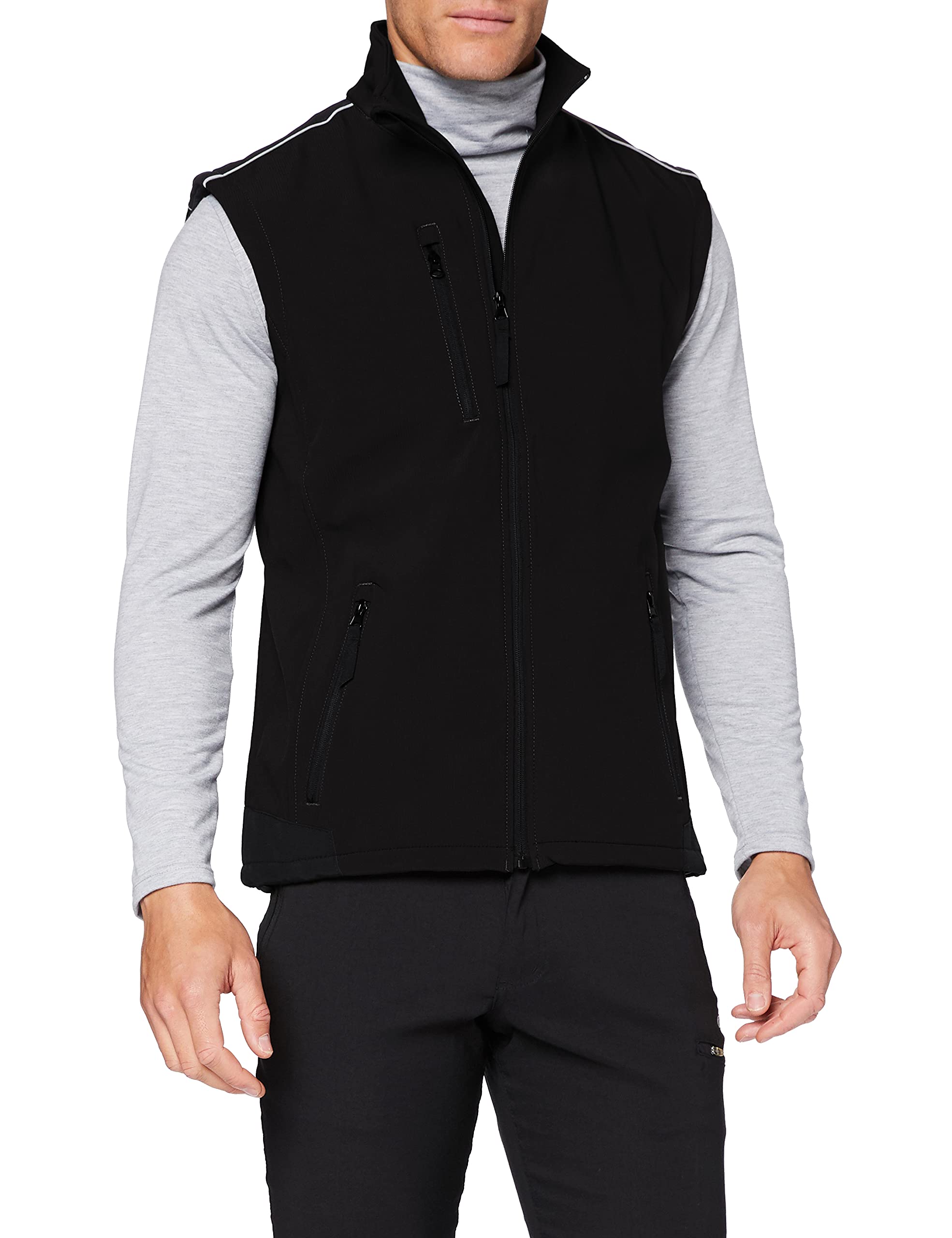 Regatta Mens Sandstorm Softshell Gilet Bodywarmer - Black | Lightweight & Water-Resistant for Outdoor Adventures & Casual Wear