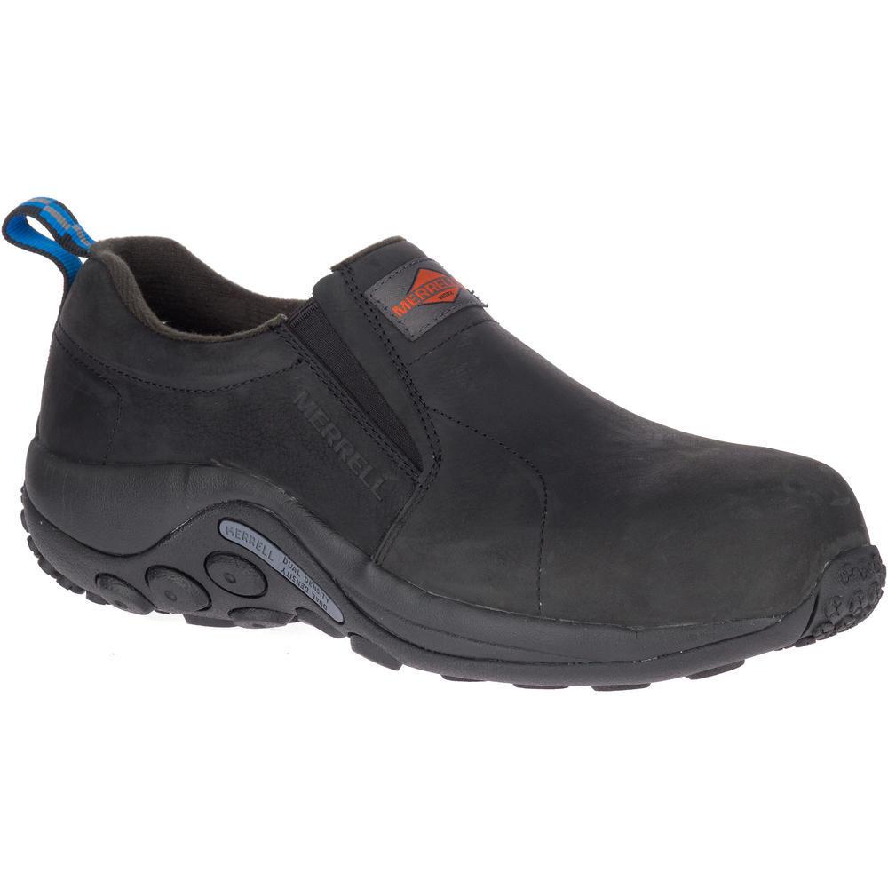 **Men's Jungle Moc LTR Composite Toe Work Shoes - Black - Durable & Comfortable for Construction, Landscaping & Outdoor Work**