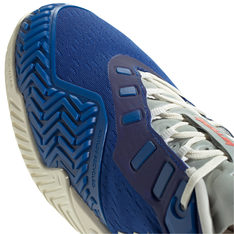 Adidas Barricade Men's Tennis Shoes - Team Royal Blue/Off White/Bright Red | Lightweight & Durable for Competitive Play & Training