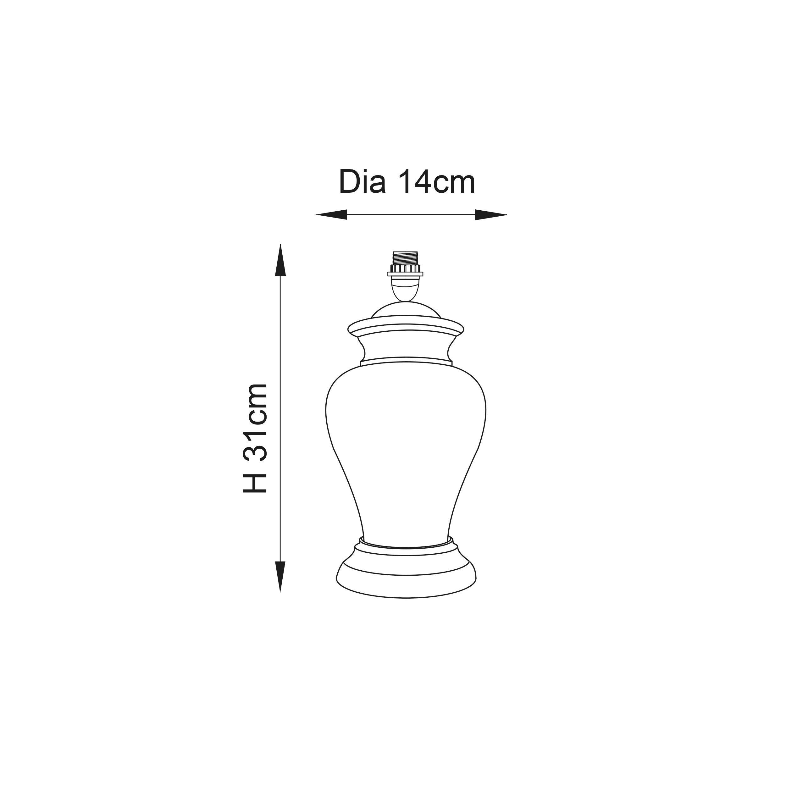 Dalston Cream Ceramic Table Lamp Base - Modern Home Decor Lighting for Bedroom, Living Room & Office