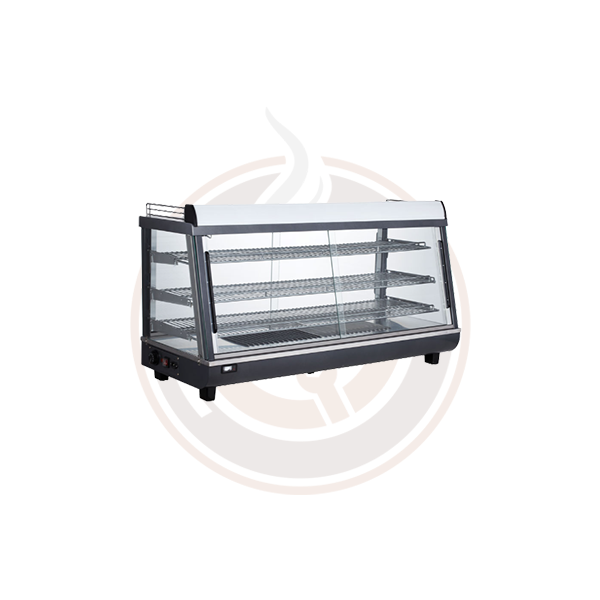 Omcan 96L Commercial Display Warmer with Front & Back Doors - Model 40003/39999/44438 - Perfect for Restaurants, Cafes, and Buffets