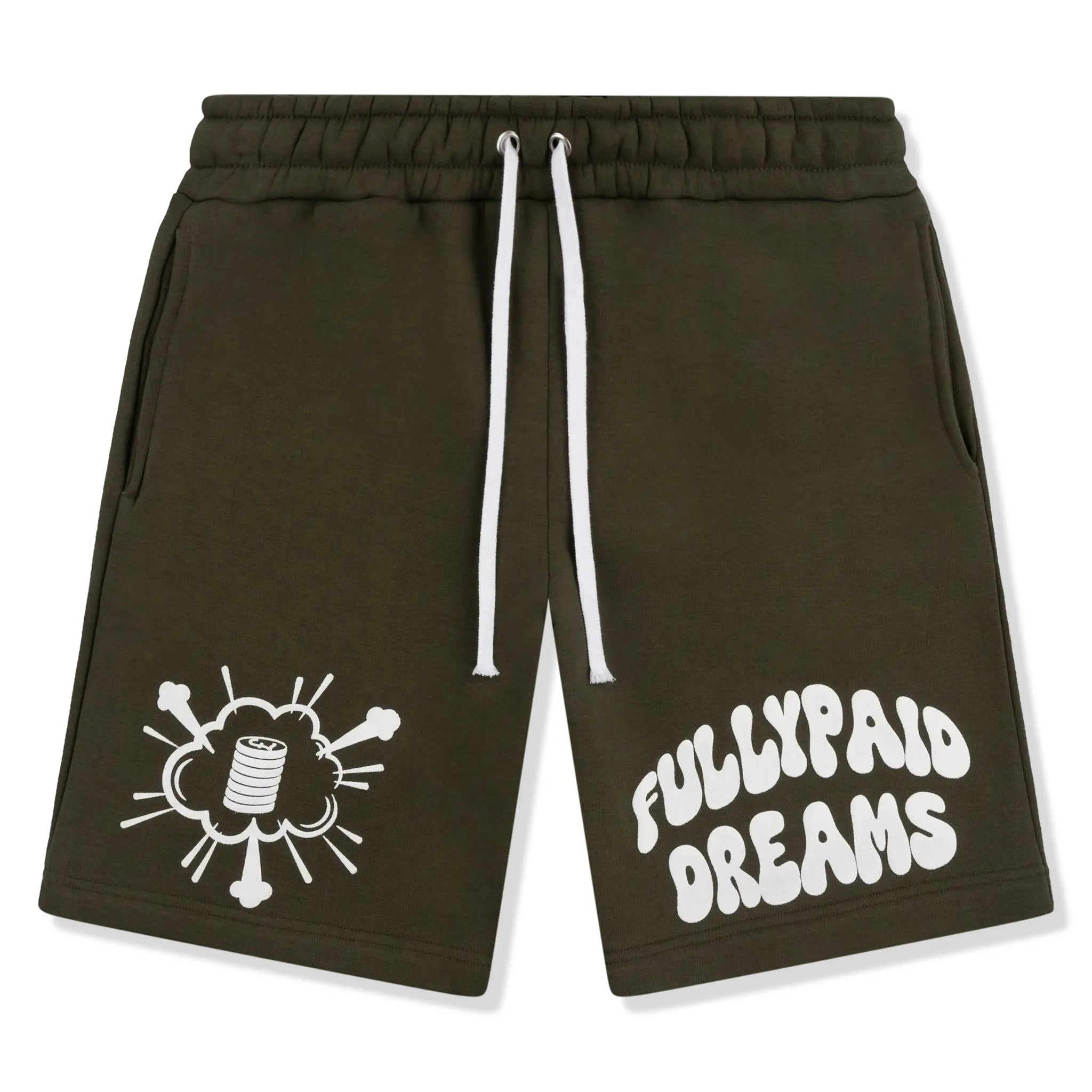 Fully Paid Dreams Khaki White Shorts - Comfortable Casual Summer Shorts for Men & Women | Perfect for Beach, Gym, and Everyday Wear
