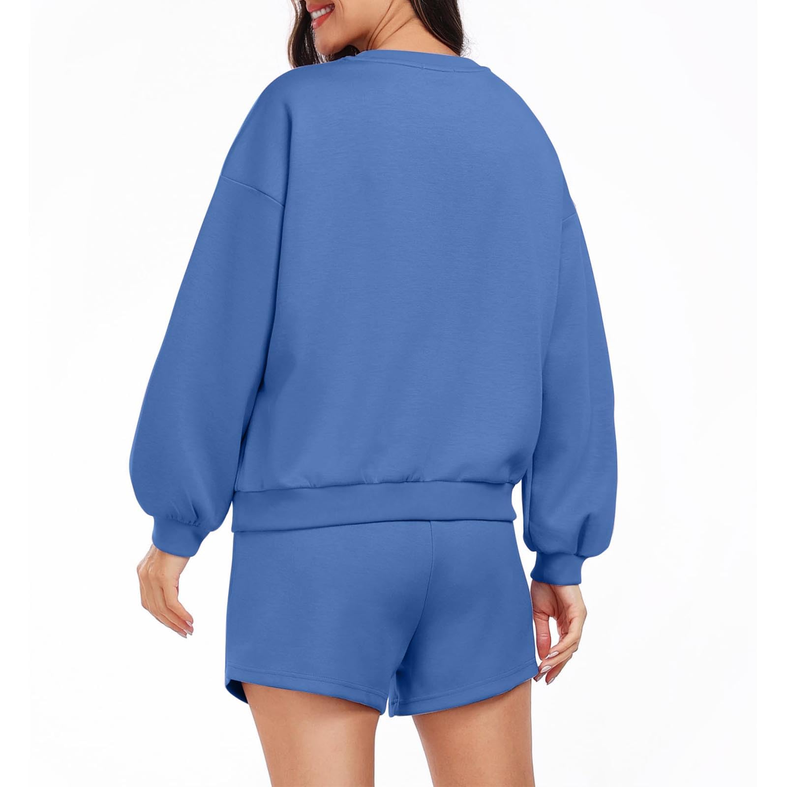 Women's 2-Piece Lounge Set - Oversized Hoodie & Sweat Shorts Comfy Casual Sweatsuit | Fall Fashion 2024 | Perfect for Relaxing at Home, Running Errands & Teen Outfits