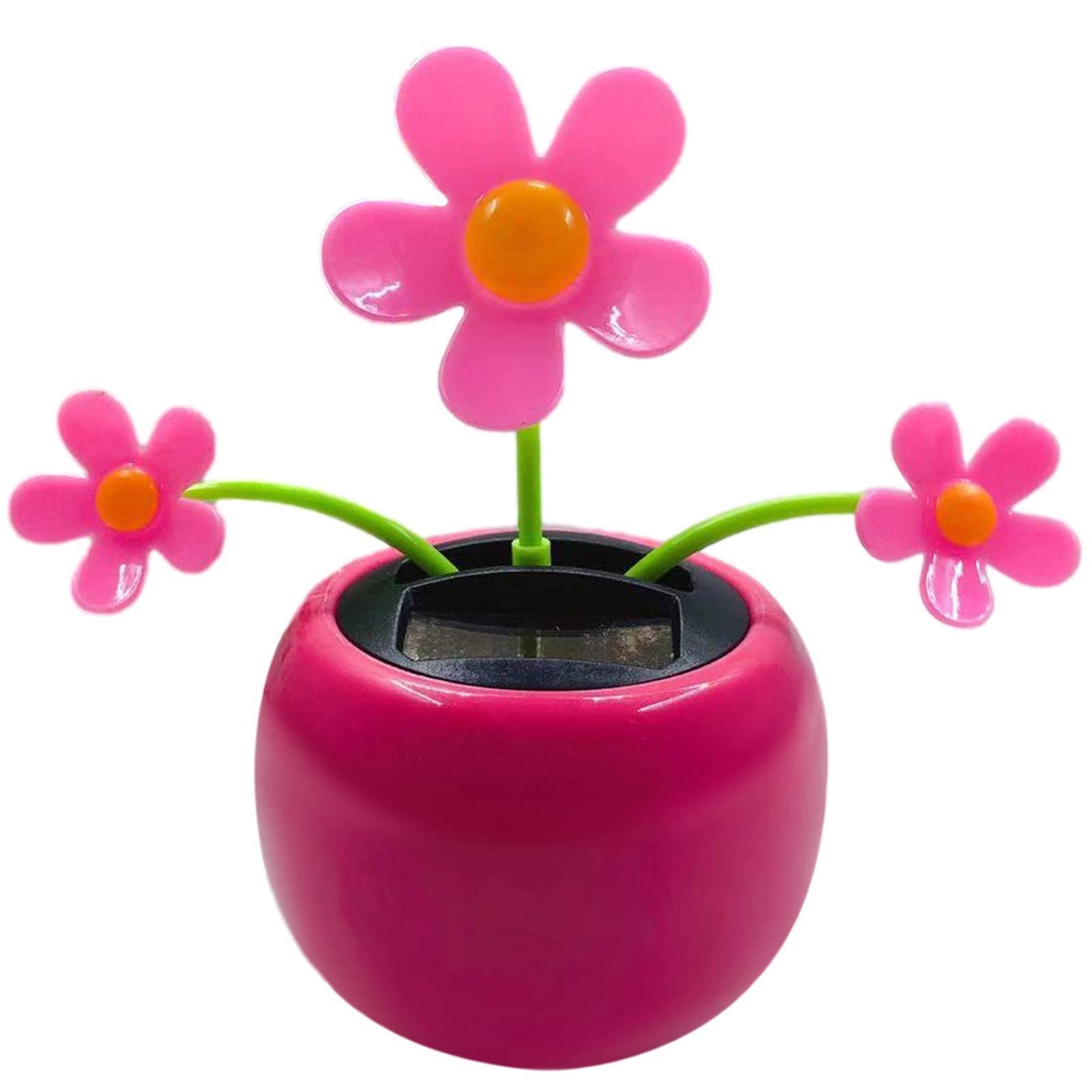 Solar Powered Dancing Flower Bobblehead - Car Dashboard Decoration with Swing Motion, Eco-Friendly Solar Toy for Car Interior, Perfect for Road Trips and Office Desk Decor