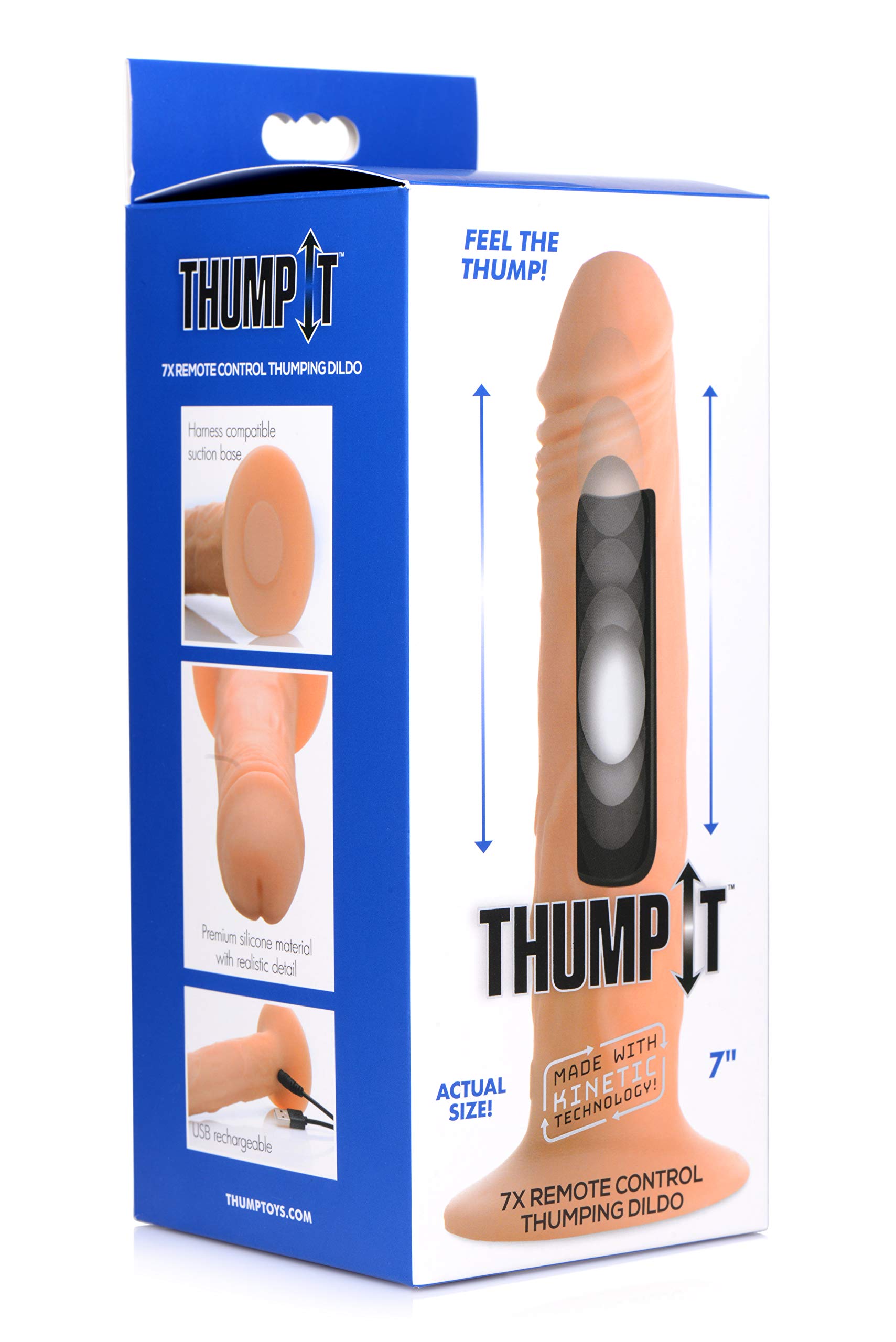 7X Thrusting Remote Control Dildo - Small Rechargeable Vibrator for Couples Play, Solo Pleasure & Long Distance Relationships - Waterproof Adult Toy for Bedroom Fun