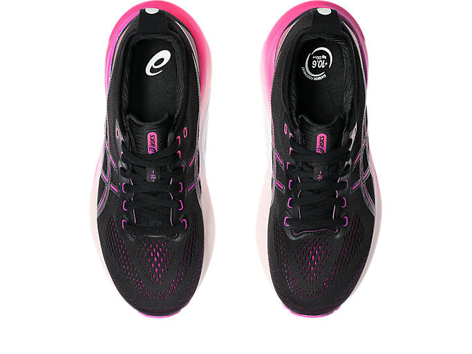 ASICS Gel-Kayano 31 Women's Running Shoes (B Width) - Black/Magenta | Stability & Cushion for Long-Distance Running, Jogging, Gym Workouts