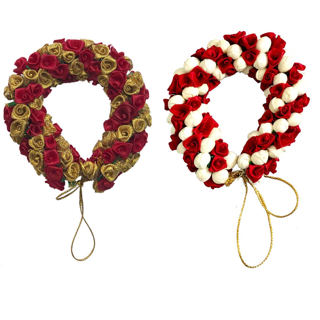 GadinFashion™ Artificial Flower Juda/Gajra Hair Accessories for Women & Girls - Pack of 2 - Perfect for Weddings, Parties, and Festive Occasions