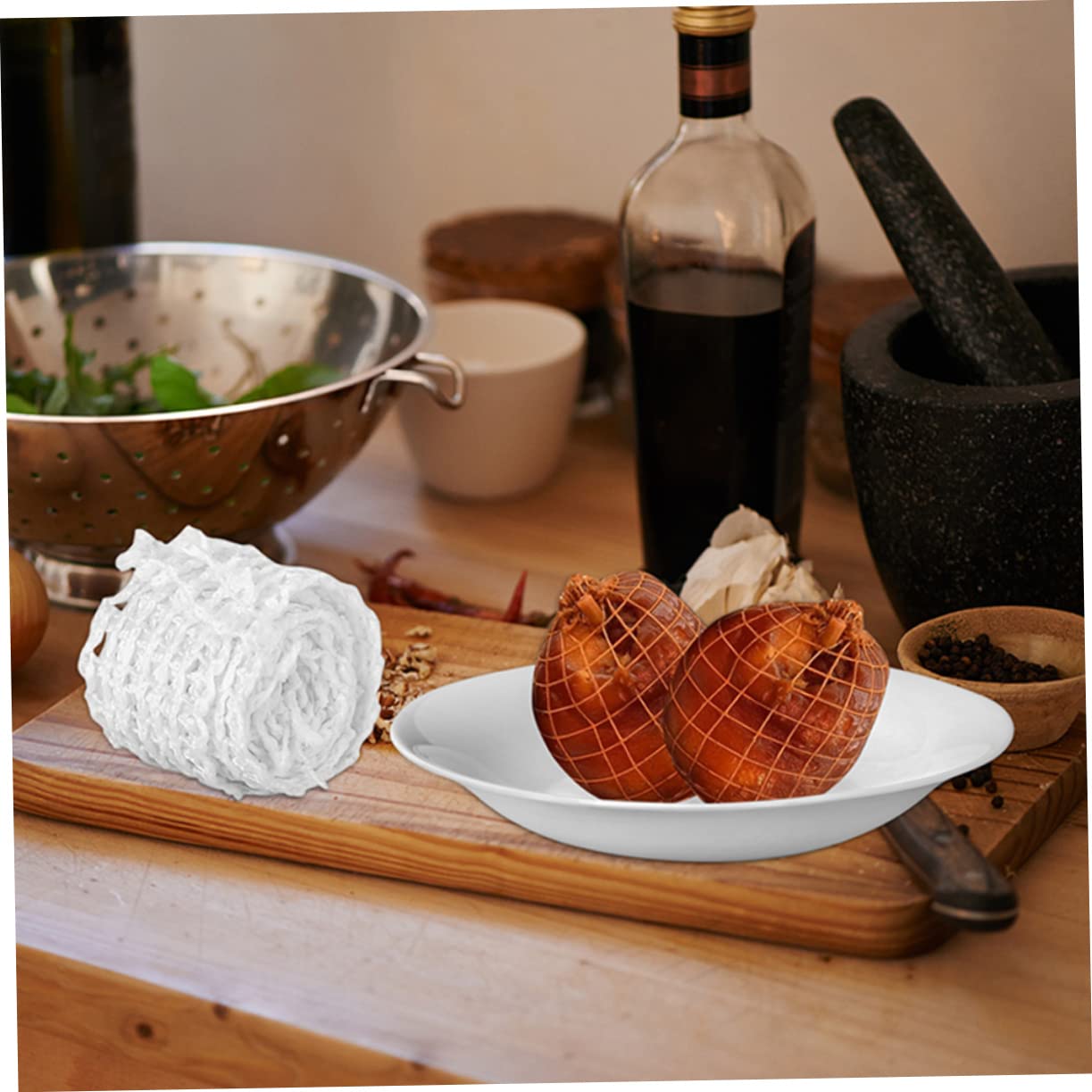 SHOWERORO Sausage Maker Kit - Elastic Meat Netting Roll for Homemade Pork, Ham & Sausage Stuffing | DIY Sausage Stuffer & Casing Tool for Home Kitchen, BBQ, Camping & Food Prep
