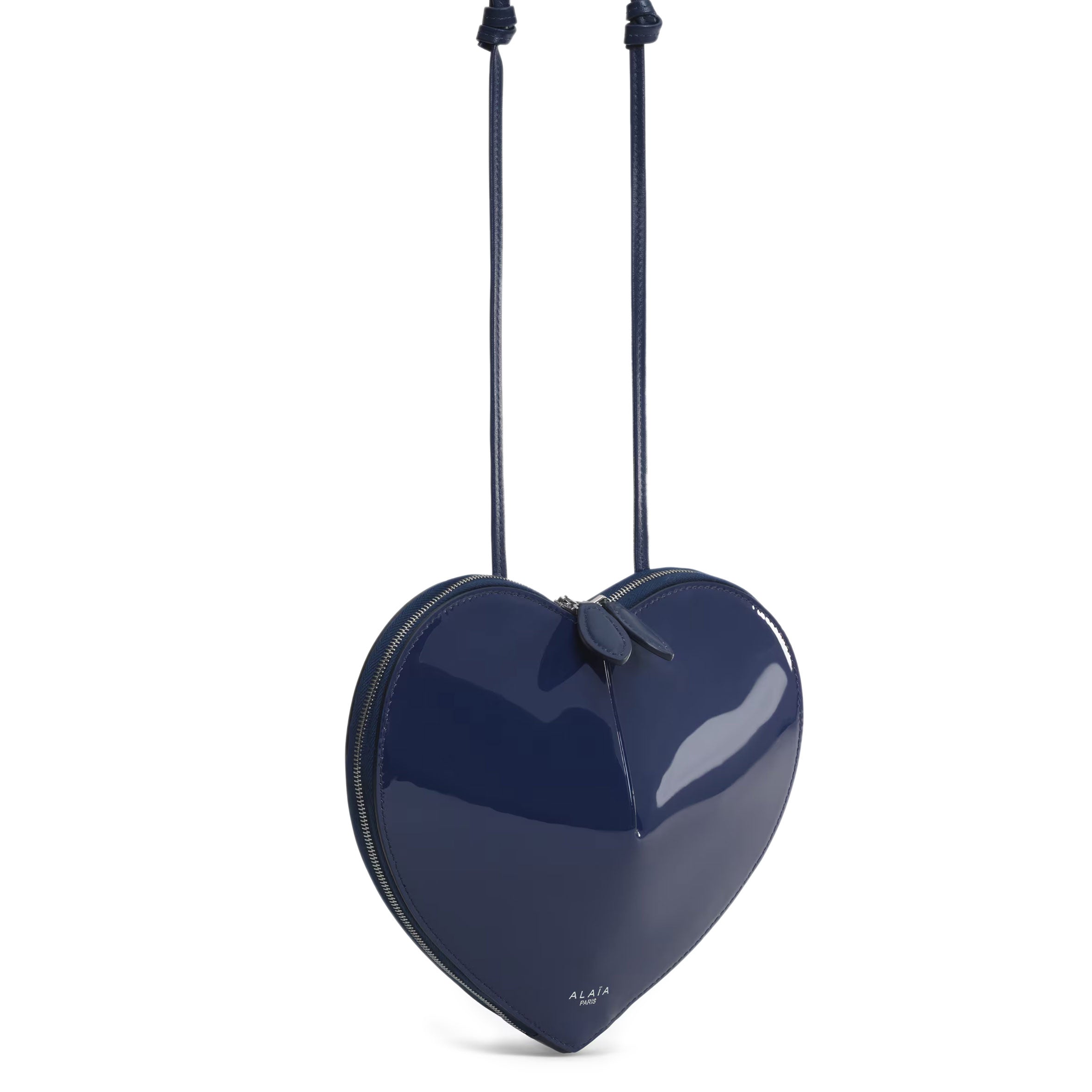 Luxury Le Cœur Bag - Genuine Calfskin Leather with Dark Blue Patent Finish | Elegant Handbag for Women | Perfect for Work, Evening Events & Special Occasions