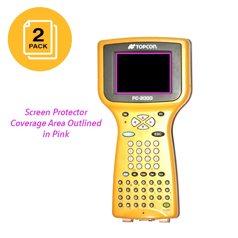 Topcon FC-2000 Screen Protector 2 Pack - Anti-Glare & Scratch Resistant Film for Touchscreen Protection | Perfect for Field Work, Construction Sites & Outdoor Use