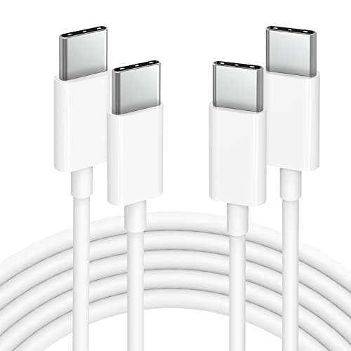 100W USB C to USB C Fast Charging Cable [2 Pack] - 6.6ft PD Compatible for MacBook Air/Pro, iPad Pro 12.9/11, Air 4/5, Mini 6, Samsung Galaxy, Google Pixel, Chromebook - Perfect for Home, Office & Travel Charging