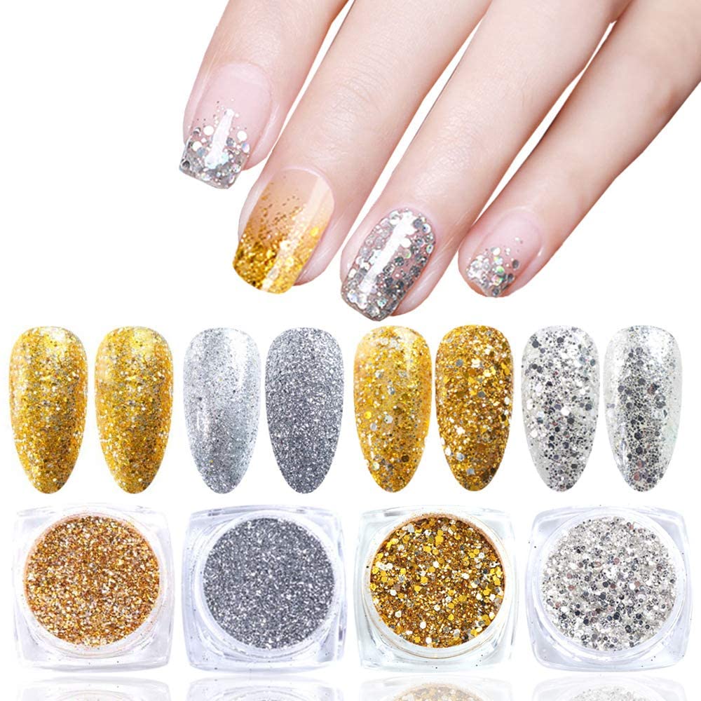NAILWIND Chrome Nail Powder Set - 6 Pcs Metallic Mirror Glitter Powder for Nail Art, Manicure & Nail Designs - Perfect for Women & Girls (Pink) | Salon Quality Nail Decoration for Parties, Weddings & Special Occasions