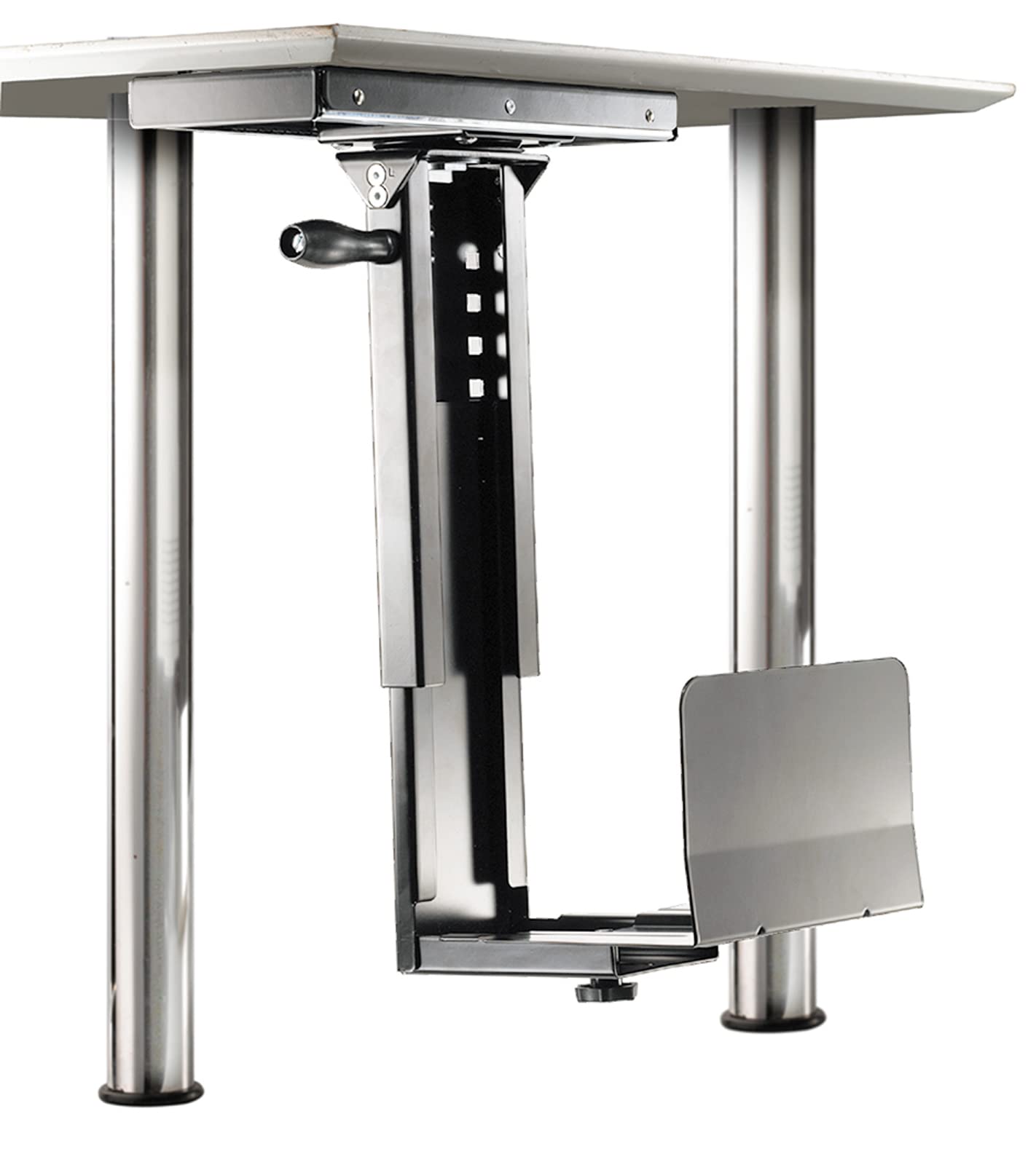 Premium PC Desk Stand - Stable, Flexible & Rotatable Computer Monitor Stand - Silver - Holds Up to 30kg - Perfect for Home Office, Gaming & Workspace Setup