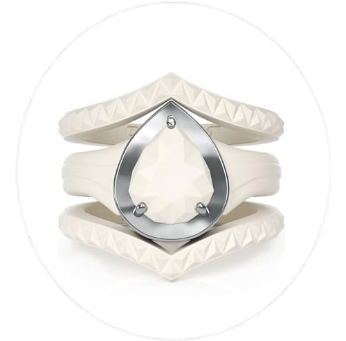 Pack C: White / Silver & 2 Stackable Rings